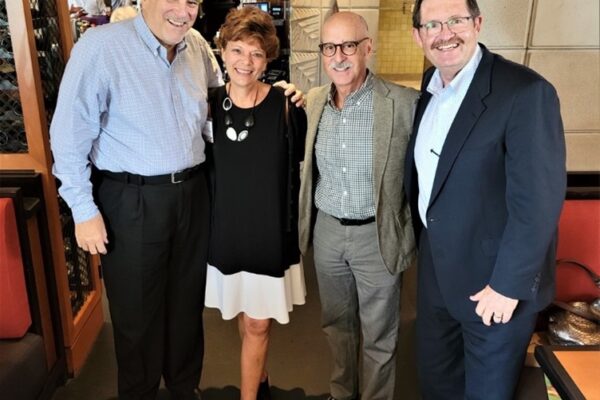 L-R Jim Hunt; Cathy Spain; Ken Strobeck, former Executive Director, Arizona League of Cities and Towns; Mike Conduff